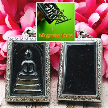 Leklai Kotipe Black Shine Mekaphat Magnetic Toh Somdej Protect Thai Amulet 18255