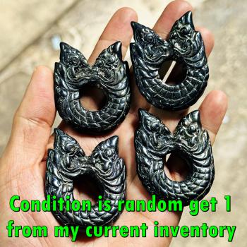Leklai Kotipe Black Shine Mekaphat 2 Payanak Lasso Snare Huan Thai Amulet #18260