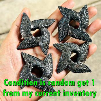 Leklai Kotipe Black Shine Mekaphat Naga 4Head Lasso Snare Huan Thai Amulet 18261