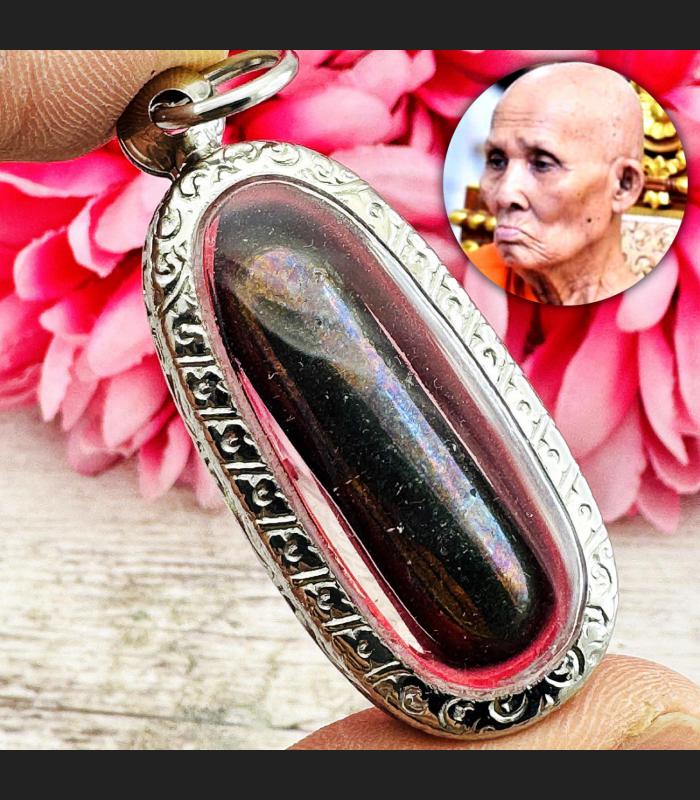 Leklai Kotipe Black Mekaphat Magic Lucky Protect Capsule Huan Thai Amulet #18263