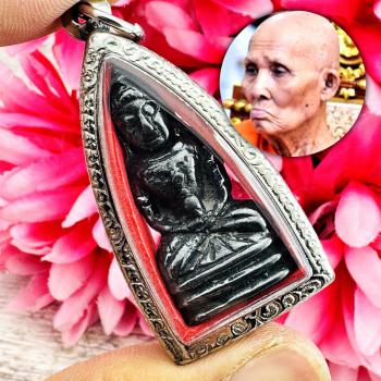 Leklai Kotipe Black Shine Mekaphat Kring Miniature Wealth Huan Thai Amulet 18265