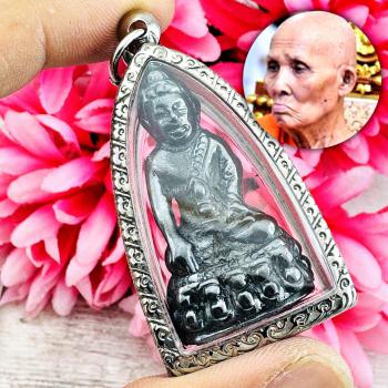 Leklai Kotipe Black Mekaphat Kring Watsutad Luck Immortal Huan Thai Amulet 18267
