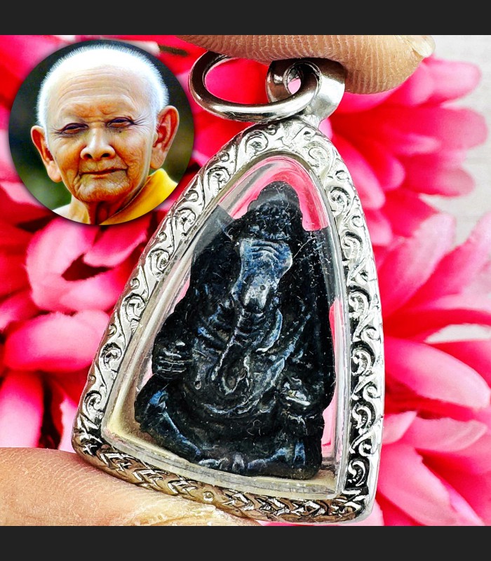 Leklai Kotipe Mekaphat Pikanet Elephant Ganesha Lp Hong Be2540 Thai Amulet 18268