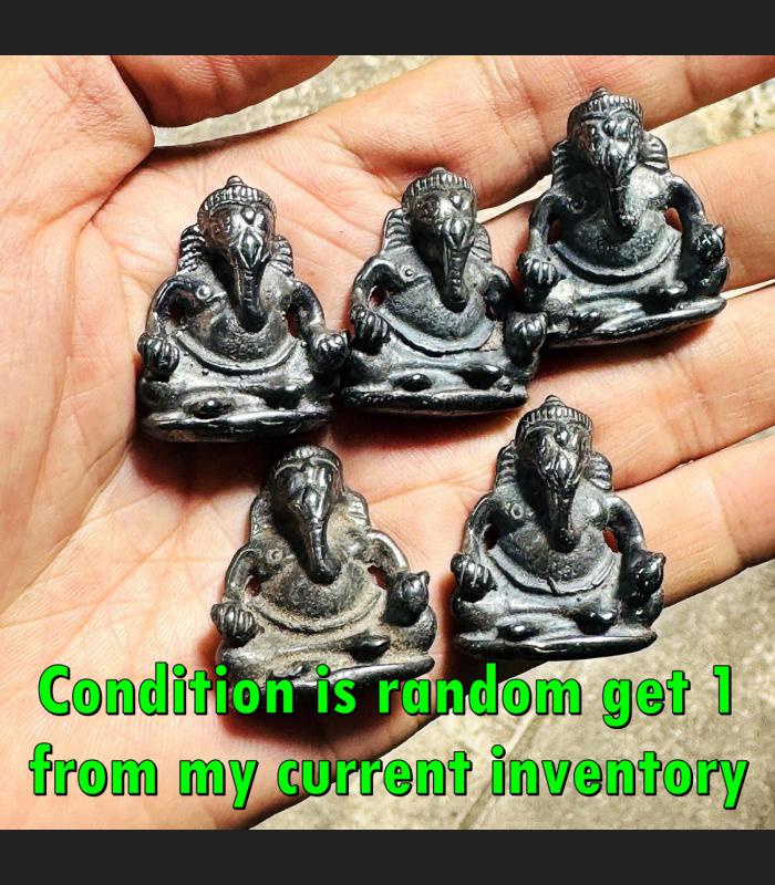 Leklai Kotipe Mekaphat Ganesha Pikanet Elephant Immortal Huan Thai Amulet #18269