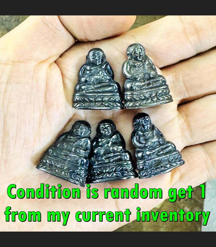 Leklai Kotipe Mekapha Sankajai Wealth Lucky Happy Buddha Huan Thai Amulet #18270