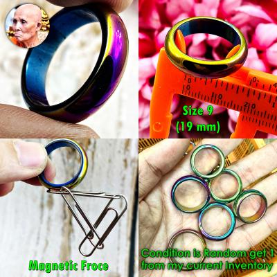 Leklai Rainbow Mekaphat Magic Magnetic Ring Rich Immortal Huan Thai Amulet 18273