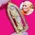 Leklai SuWanRaCha Walking Sivali Wealth Immortal Yellow Gold Thai Amulet #18282