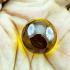 Naga Eye Leklai Magic Lucky Stone Gambling Money Ball Yellow Thai Amulet #18289