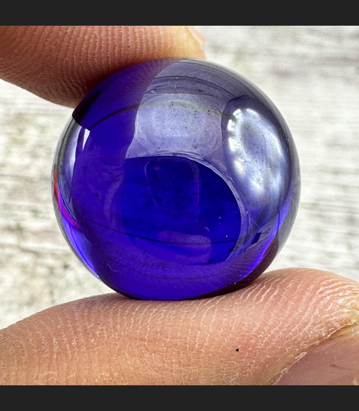 Naga Eye Leklai Magic Lucky Netural Fortune Stone Ball Purple Thai Amulet #18290