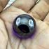 Naga Eye Leklai Magic Lucky Netural Fortune Stone Ball Purple Thai Amulet #18290