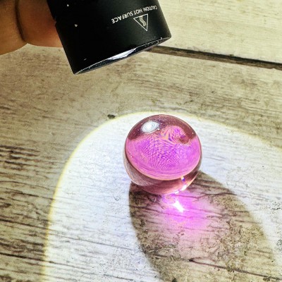 Naga Eye Leklai Magic Lucky Soulmate Love Stone Ball Pink Rose Thai Amulet 18291