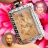 Clay Yantra Chicken Lucky Fortune Lingdam Parn WatBangNomKho Thai Amulet #18306