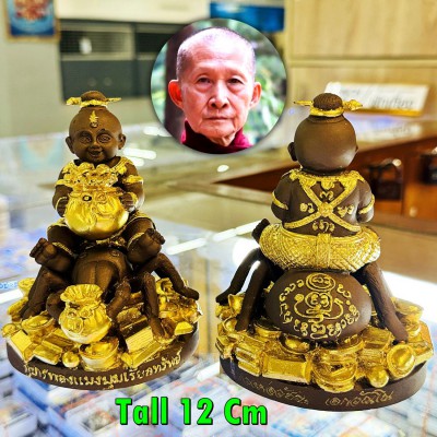 Guman Thep Boy Spider Catch Money Wealth Rich Watchara Be2557 Thai Amulet #18307