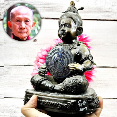 Guman Thep Boy Carry Medal Money Wealth Rich Watchara Be2550 Thai Amulet #18308