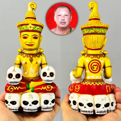 Ngan Ngung 9skull Statue Love Attract Lucky Lust Amnaj Be2567 Thai Amulet #18310