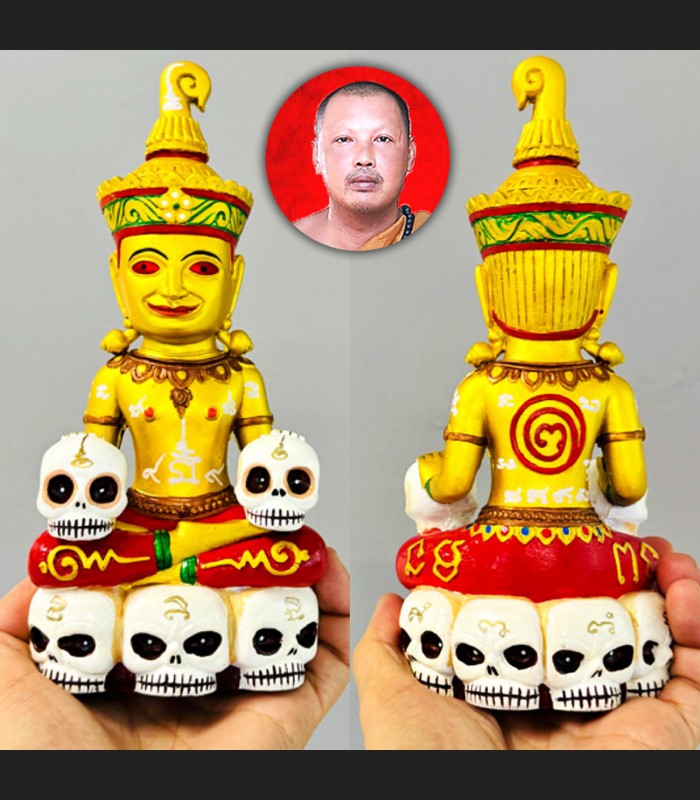Ngan Ngung 9skull Statue Love Attract Lucky Lust Amnaj Be2567 Thai Amulet #18310