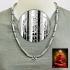 Necklace Stainless Protection Multi 9 Hook Yantra Somdej Toh Thai Amulet #18316