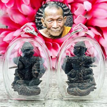 Monkey Hanuman Cut Head Enemy Kalong Be2551 Champion Fortune Thai Amulet #18330