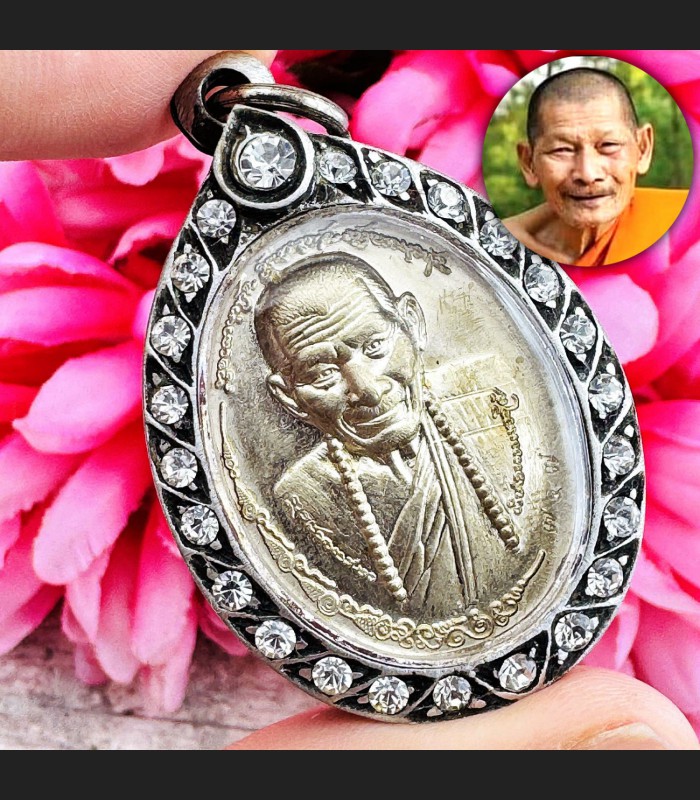 Silver Casing Monkey King Hanuman Gambling Casino Win Mahasila Thai Amulet 18337