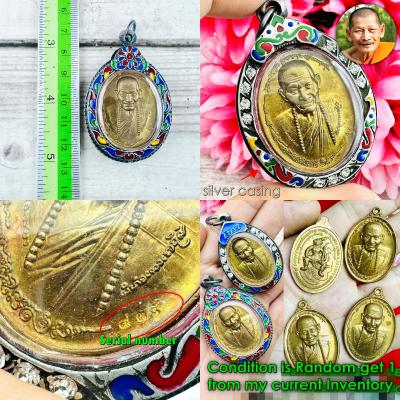 Silver Casing Monkey King Gambling Casino Lotto Money Mahasila Thai Amulet 18338