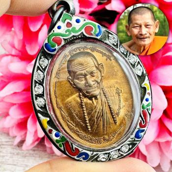 Silver Casing Monkey King Gambling Casino Lotto Money Mahasila Thai Amulet 18338