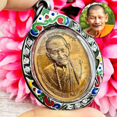 Silver Casing Monkey King Gambling Casino Lotto Money Mahasila Thai Amulet 18338