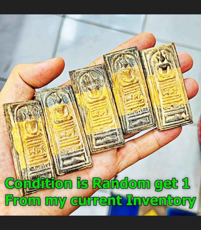 Ancient Silver Case 100y Somdej Toh WatRakang Long Gold 9Row Thai Amulet #18392