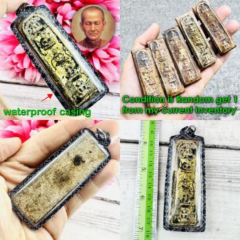 Waterproof Meditation 5buddha Barang Long Somdej Toh Watrakang Thai Amulet 18393