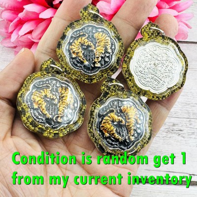 Waterproof Case Tiger Cut Head Survival Guardian Chanai Black Thai Amulet #18461