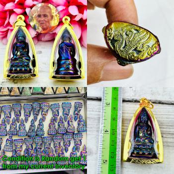 Leklai Rainbow PhaKring Buddha Magic Protection Immortal Huan Thai Amulet #18484
