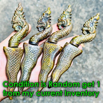 Antique Khmer Deity Weapon Dagger Sword Dragon Naga Warrior Protection #18485