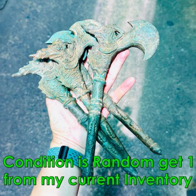 Antique 100y Khmer Deity Weapon Green Axe Deagon Ancient Warrior Angkorwat 18489