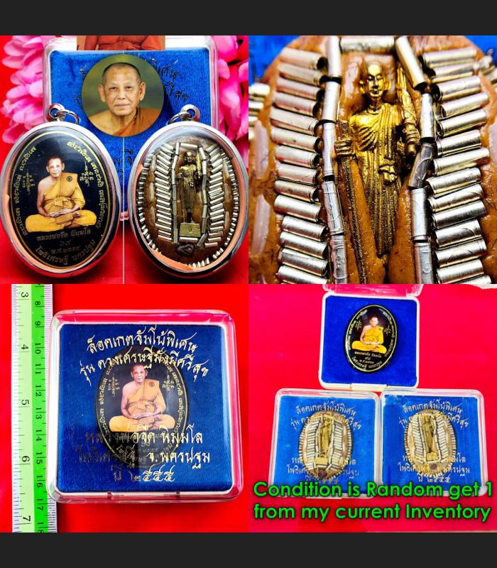 Jumbo Wealth Magic Sivali Jeed 108takrut Master Kamakan Be2555 Thai Amulet 18520
