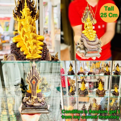 Large Statue Meditation Combine 5 Buddha Wat Nakpog Protection Thai Amulet 18537