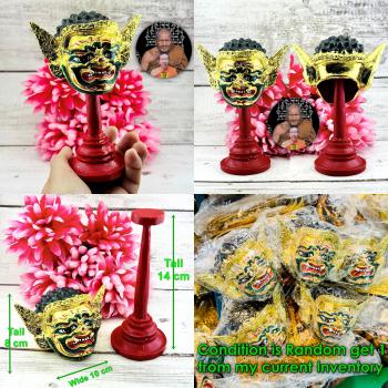 Phapilab Khon Mask Deity Wealth Mercy Lersri Thai Amulet Pern WatBangPha #18550
