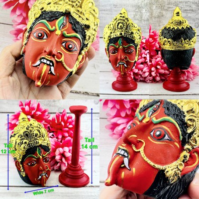 Khon Mask Mae Kali Goddess Queen Destroy Evil Pern Watbangpha Thai Amulet 18554