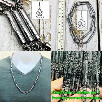 Yantra Wishes Lucky Necklace Stainless Steel Multi Hook 30cm Thai Amulets #18568