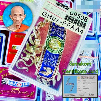 Certificate Samakom 925 Silver Bracelet Somjaineig Ruay Be2558 Thai Amulet 18597