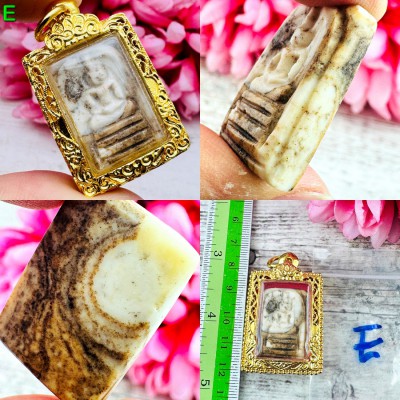 Somdej HinPhraTad SamRoiYod Buddha Relic Moon Cave Wall Wealth Thai Amulet 18612