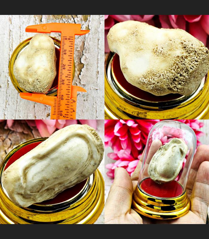 Rock Healing Stone Buddha Relic Lucky Wealth SamRoiYod PhraTad Thai Amulet 18615