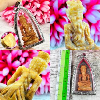 Buddha Relic Healing Stone Lersri HinPhaThad SamRoiYod Leklai Thai Amulet 18616