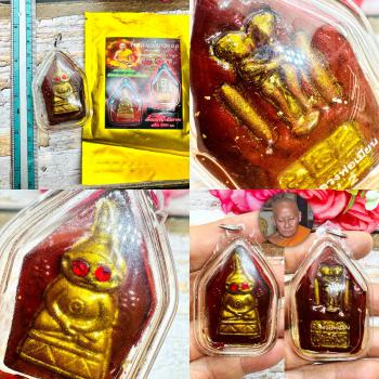 Ngung Khunpaen Gambling Win Rise Fortune Lucky Oil Dice Mien Thai Amulet #18626