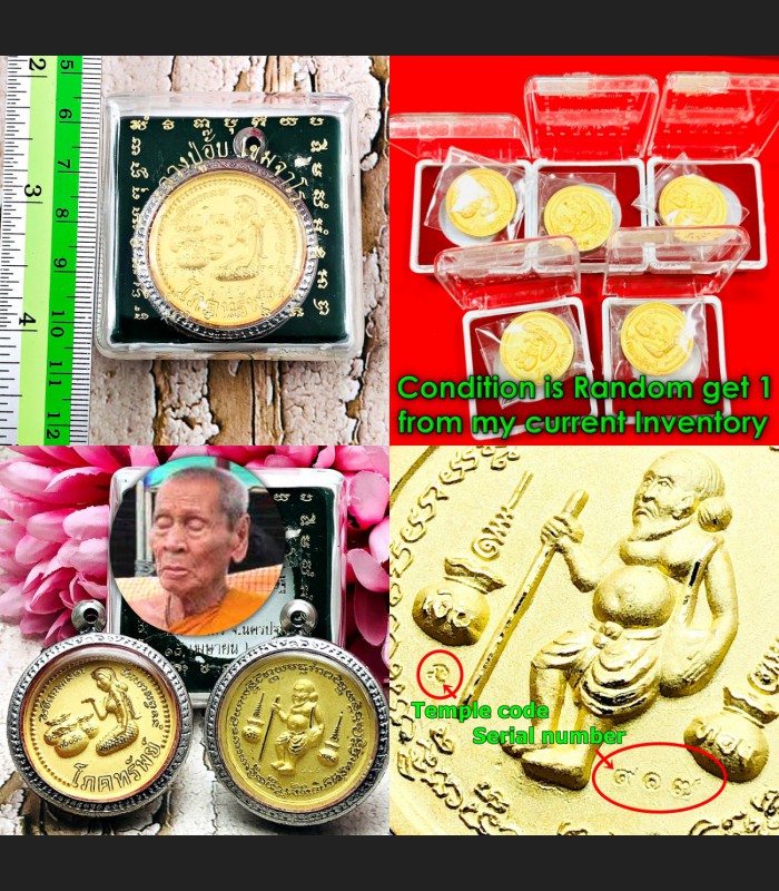 Nangkwag Lady Catch Rich Millionaire Medal Chuchok Upp Be2552 Thai Amulet #18629