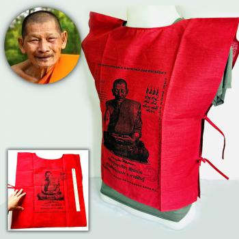 Warrior Suit Cloth Fabric Flag Mahasila Yantra Good Protection Thai Amulet 18642