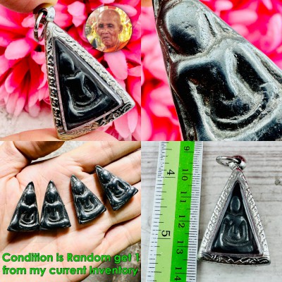 Leklai Kotipe Black Shine Mekaphat Lucky Queen Buddha Nangpaya Thai Amulet 18647