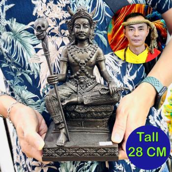 PaYaYom King Of Hell Statue Protection No Evil Kill Ghost Keaw Thai Amulet 18651