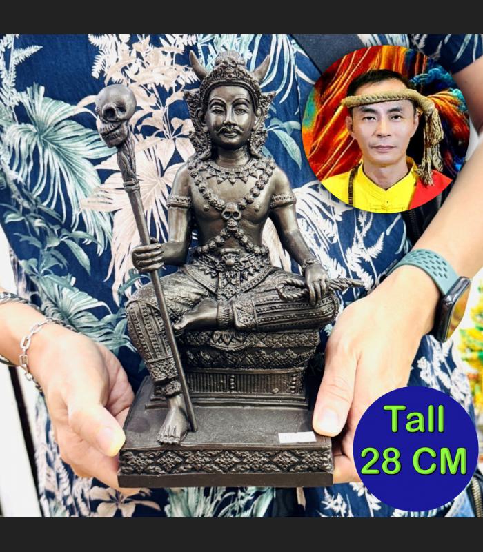 PaYaYom King Of Hell Statue Protection No Evil Kill Ghost Keaw Thai Amulet 18651