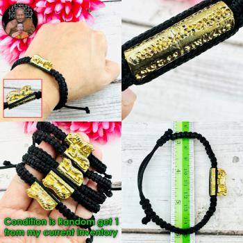 Bracelet Magic Lucky Protect Business Wealth Pern Takrut Tiger Thai Amulet 18652