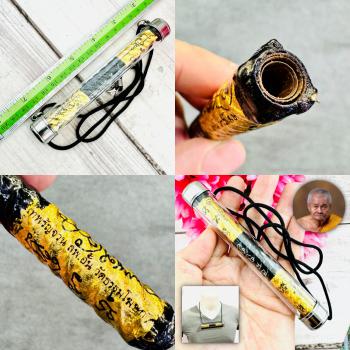 Lucky Magic Yant Takrut Attract Love Control Mind Aunt Be2552 Thai Amulet #18667