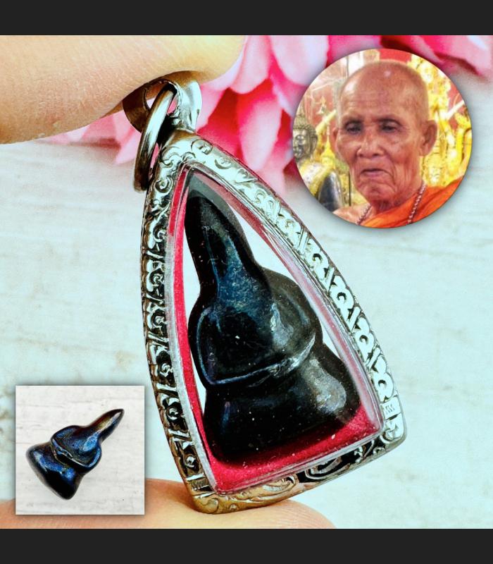 Leklai Buddha Immortal Goddess Angel Black Tewada be2535 Huan Thai Amulet #18678